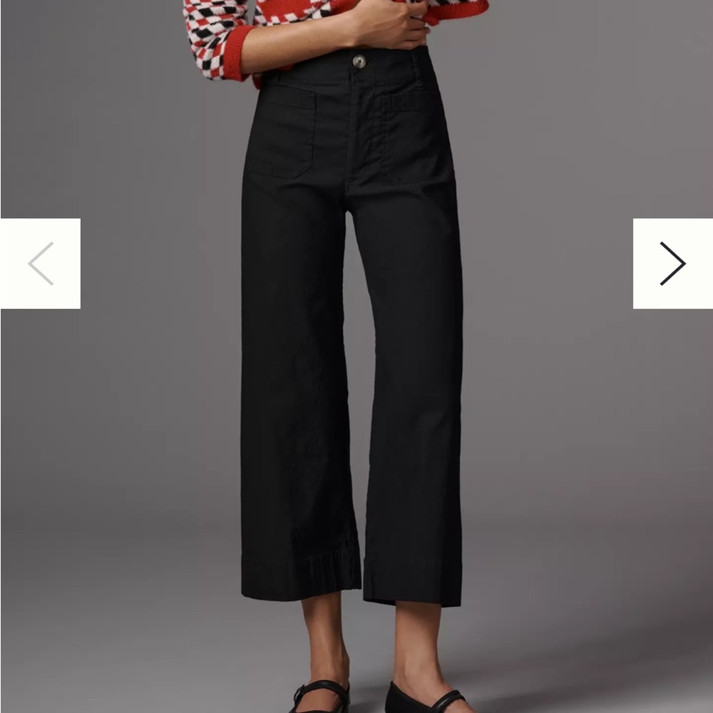 Anthropologie Maeve the Colette cropped wide leg pants